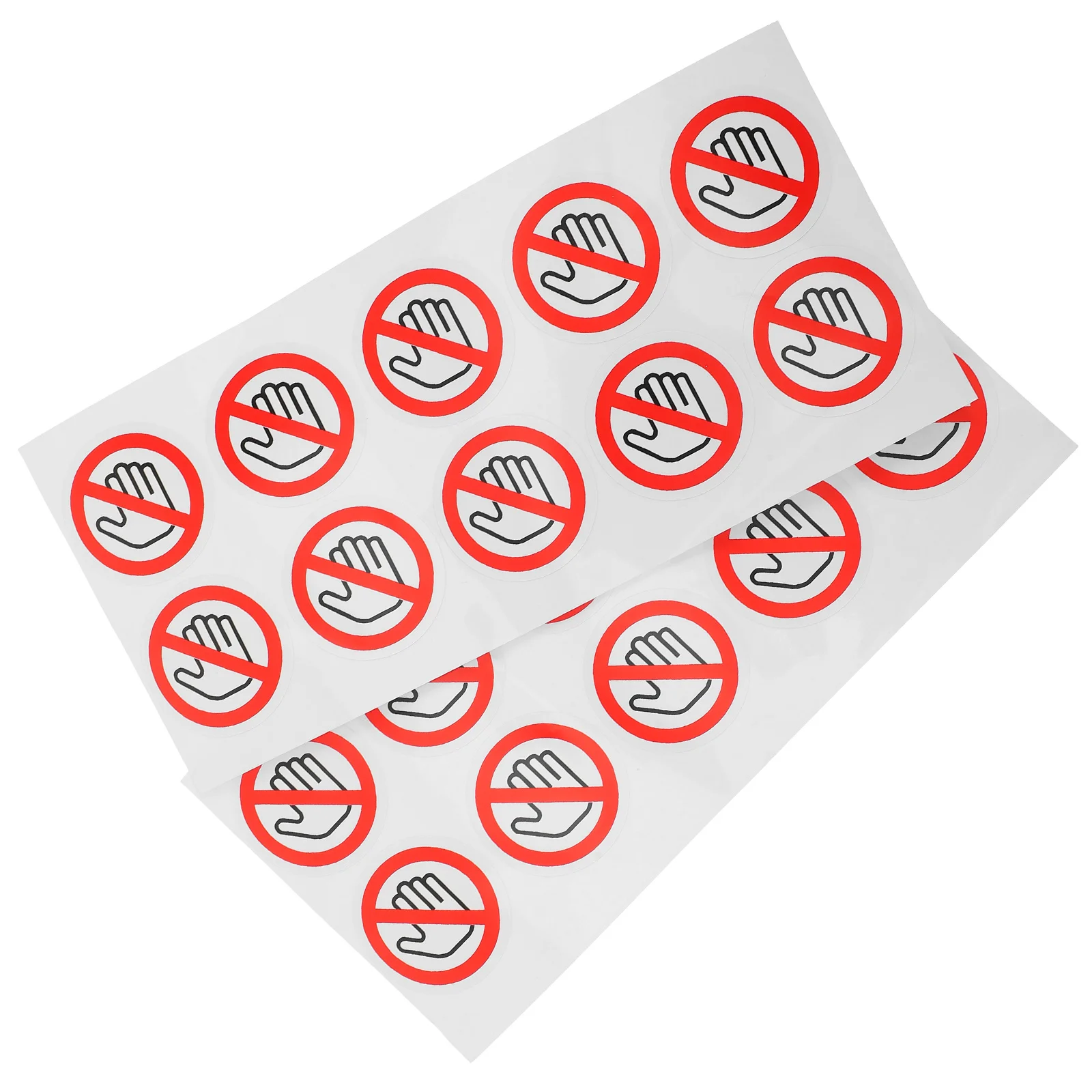 

20Pcs Do Not Touch Warning Labels Round Self Stick Vinyl Sticker High Visibility Adhesive Safety Warning for Equipment Factory