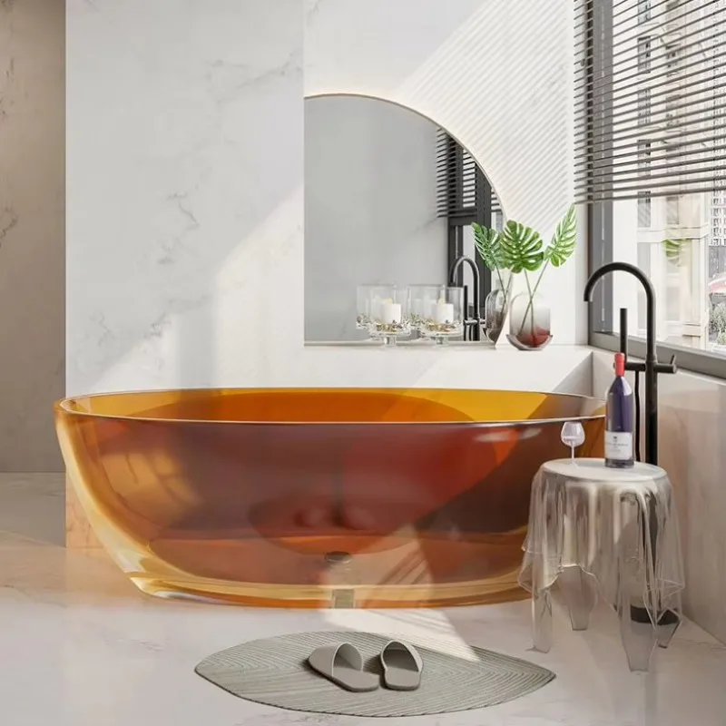 Contemporary comfort acrylic freestanding Jacuzzi deep immersion indoor/outdoor modern hotel family bathroom