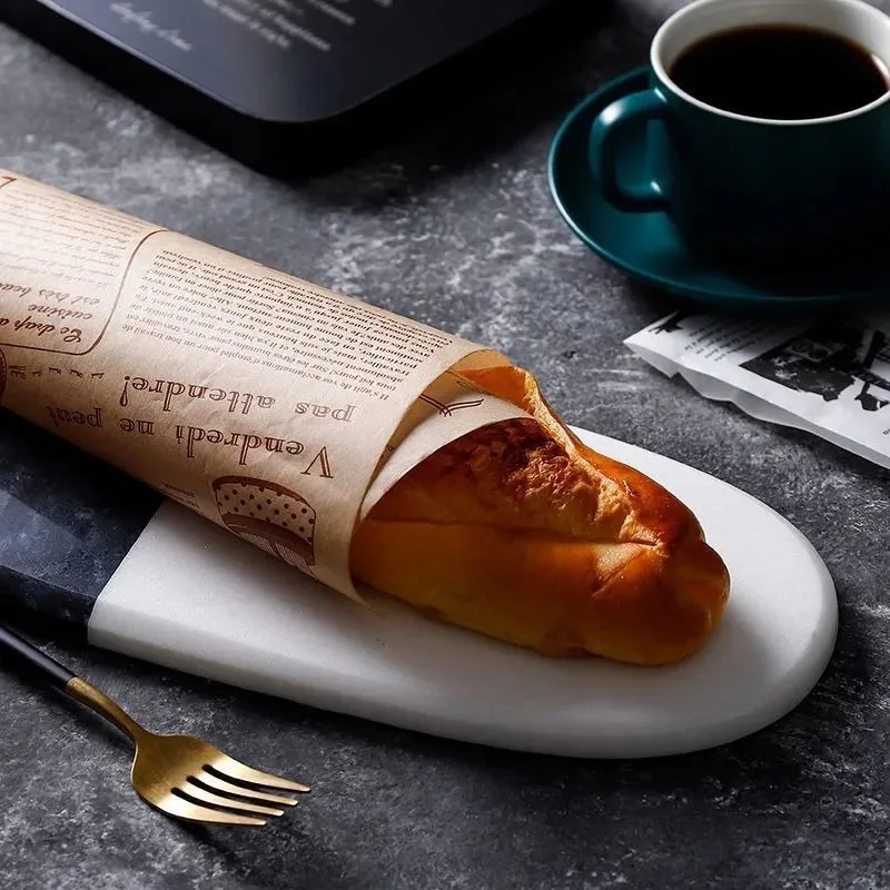 1 Roll of Vintage Newspaper, Anti Stick Baking Tray Oil Paper, Disposable Bread Paper, Sandwich Wrapping Paper