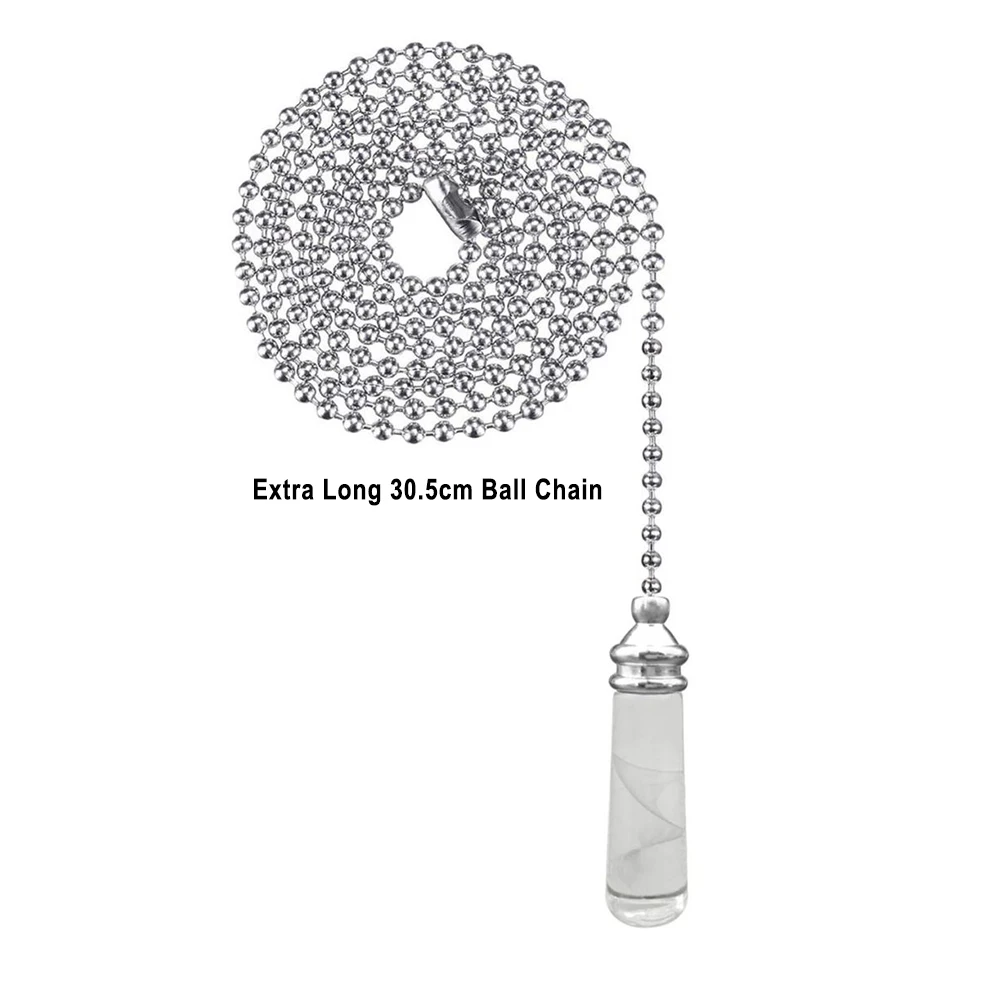 

30.5/90/100cm Pull Chain String Extension Bathroom Toilet Pull Chain Cord Handle For Ceiling Fan Light Switch