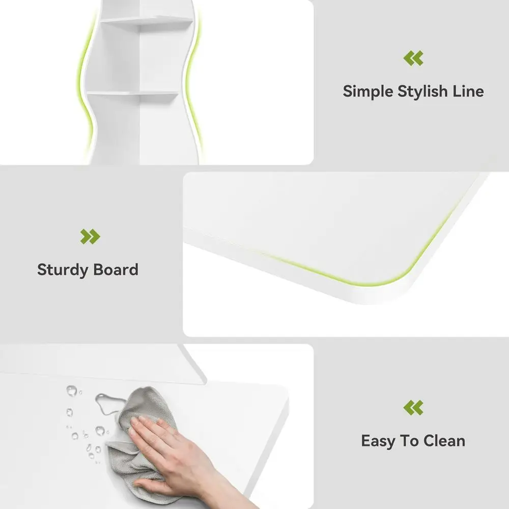 Zeitgenössisches 5-stufiges Eckregal, platzsparendes Wand-Bücherregal für die Inneneinrichtung