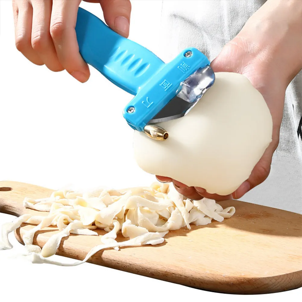 Blue Plastic Handle Dough Chopper Stainless Steel Paste Scraper Kitchen Noodle Making Dough Scrapers Stainless Steel Scraper