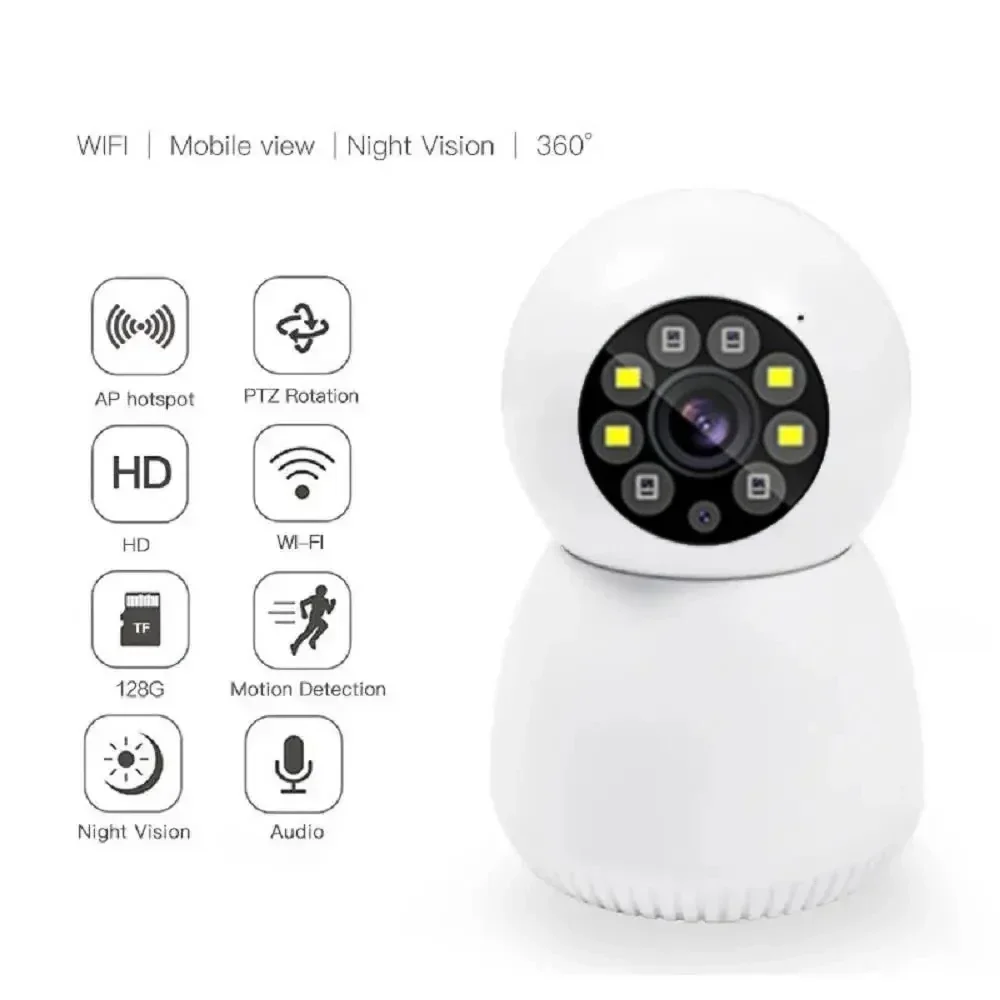 snowman wifi camera ip camera de vigilancia em casa inteligente rastreamento automatico protecao seguranca indoor wi fi sem fio monitor do bebe 01