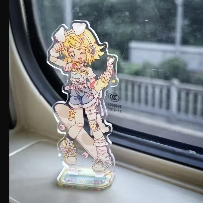 

Kagamine Rin Anime Peripherals Figure Acrylic Stand Kagamine Rin Figurine Standing Plate Decoration Collection Toys Gifts