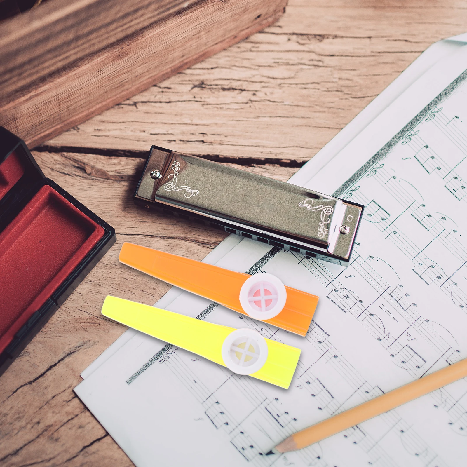 

24Pcs Colorful Plastic Kazoos Humming Sound Amplifier Educational Gift for Kids and Music Lovers Easy to Use Kazoos