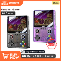 NEW X6 Game Console Retro Video Game Console 3.5'' IPS Screen Portable Handheld Game Player Classic Games Children Gifts