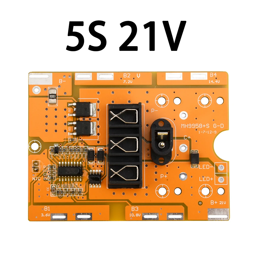 Li-ion PCB BMS 5S Lithium Battery Protection Board 21V Circuit Charging Board 18650 Li-ion Lithium Battery Charger Module Kit