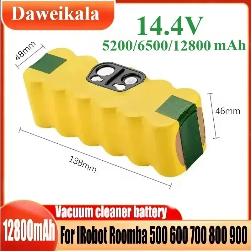 ل اي روبوت رومبا بطارية بطارية قابلة للشحن 14.4 فولت 12800 مللي أمبير 500 550 560 600 650 698 780 876 900 سلسلة بطارية المكنسة الكهربائية