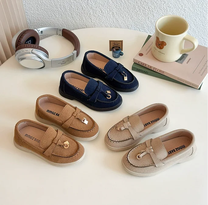 Children's Leather Shoes, New Fashion Spring-Autumn 2026, British Style, Soft Sole, Non-Slip, Versatile Performance Shoes