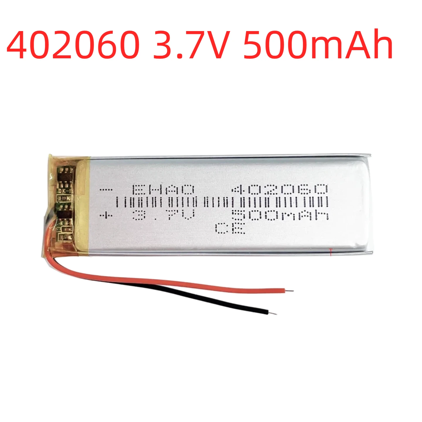 

3.7V 500mAh 402060 Lipo Battery (5-Pack), Rechargeable Li-Polymer Cell for Smartwatch, Fitness Tracker, Bluetooth Speaker, GPS