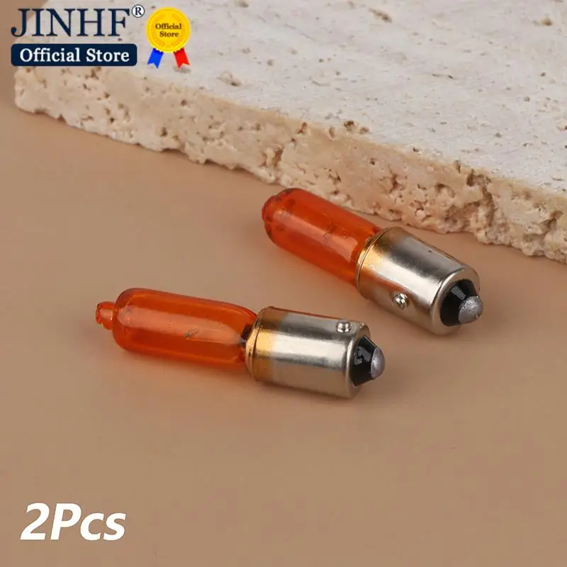 New 2Pcs Amber Light Bulbs Universal 12v 21w Auto Car Motorcycle Motorbike Scooter Mini Miniature Indicator