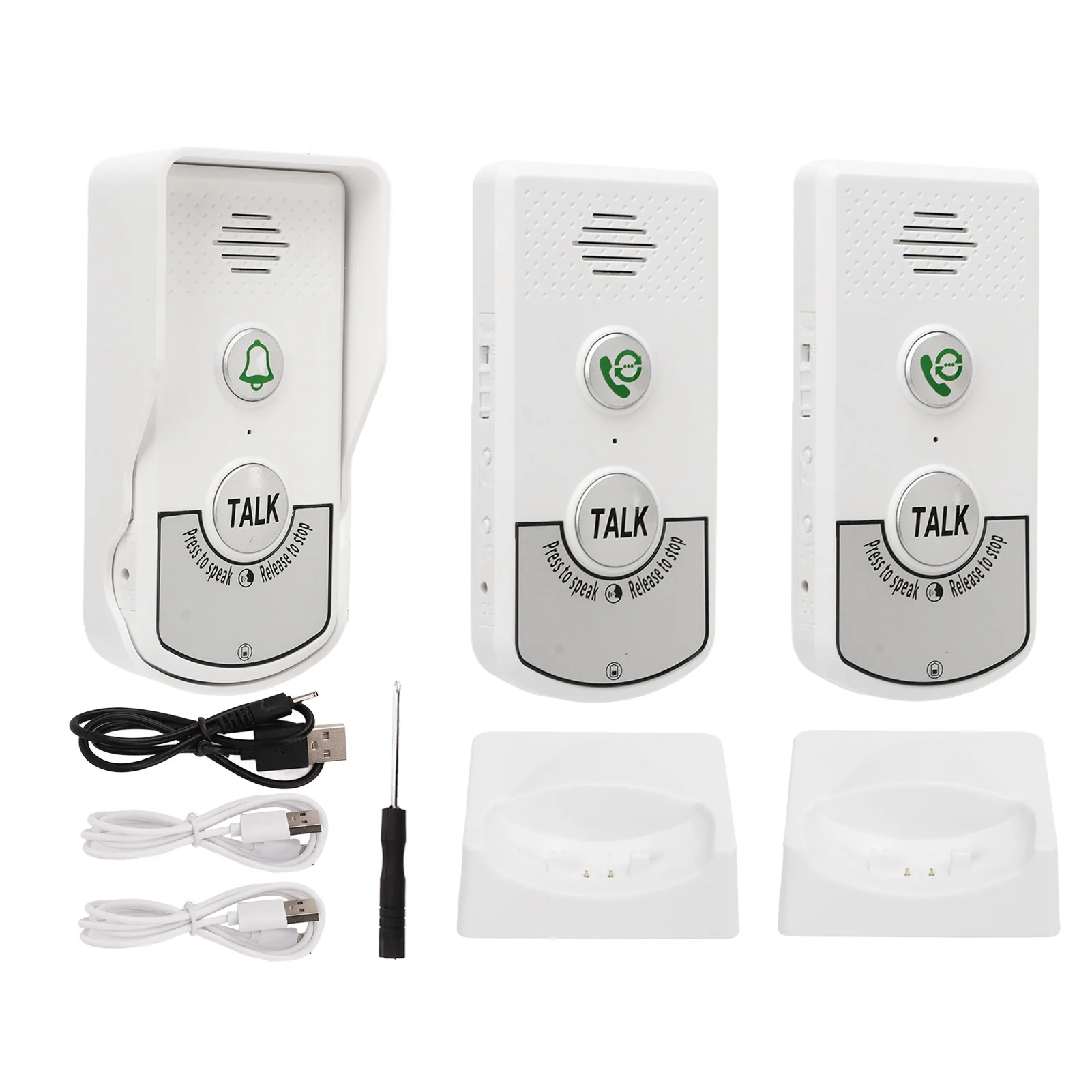 Wireless Intercom Doorbells Excellent Chip 1000m Distance Intelligent White Voice Intercom Doorbells for Homes Factories Villas