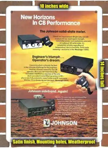 Metal Sign - 1976 Johnson CB Radios- 10x14 inches