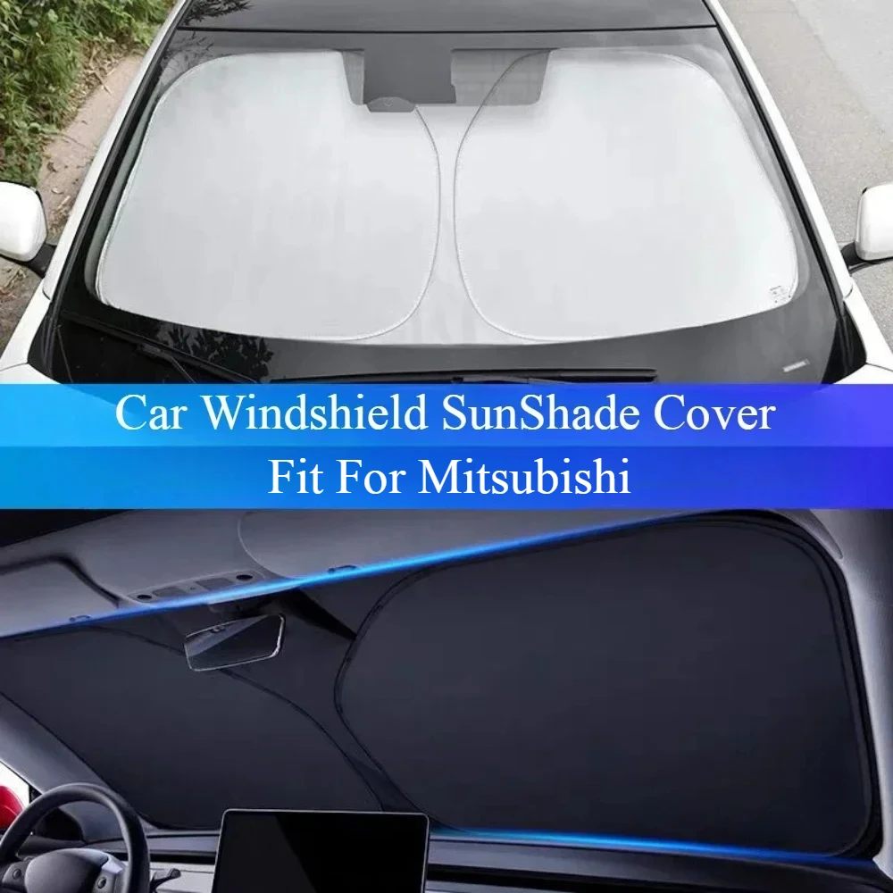 Car Front Windshield Sunshade Protective Cover UV Block Sun Protection For Mitsubishi Outlander Pajero Sport Lancer Xpander ASX