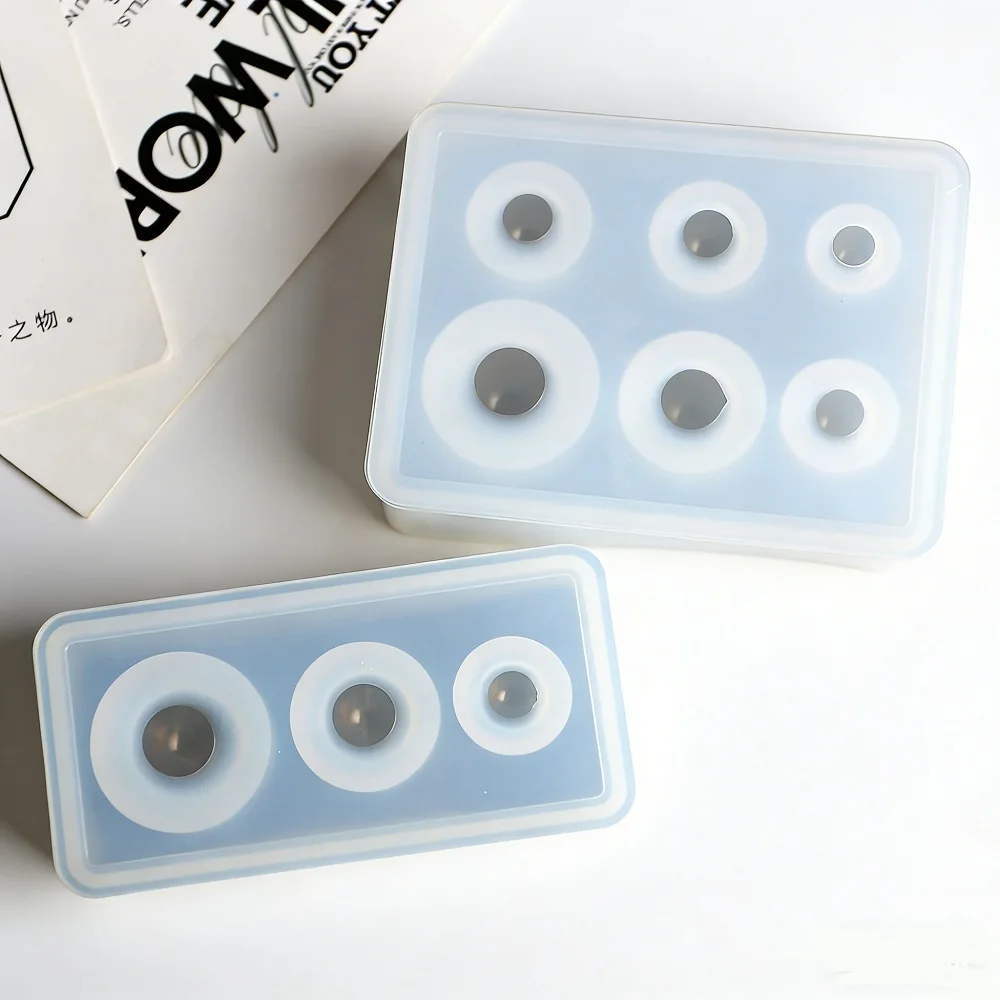 Starry Sky Resin Ball Multi-Size Silicone Molds Set 15/20/25mm for DIY Craft Making Hollow out round Ball Moulds