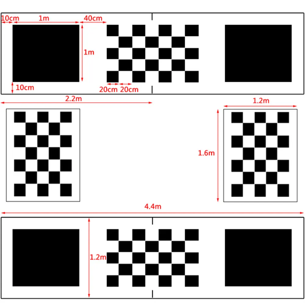 

Fabrics Calibration Cloth Special for 360 Degree Surround Bird View System Debugging Clothes 4.4*1.2M/1.6*1.2M