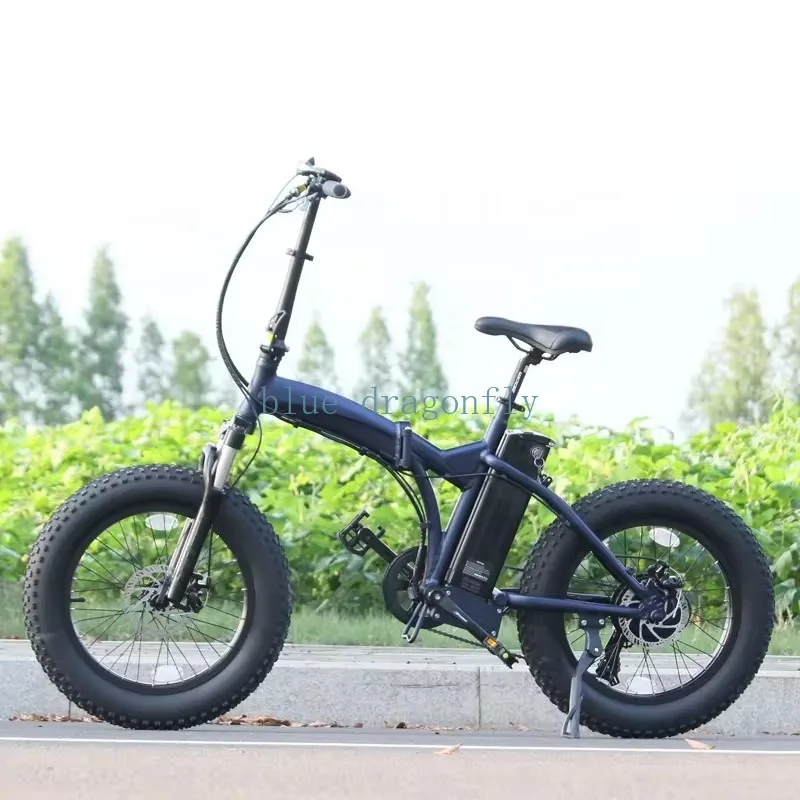 Usa Warehouse Electric Bicycle Ebike Foldable Two Seats Bicycle Motorized Electric Fold Up E Bikes Carbon Fat Tire Ebike