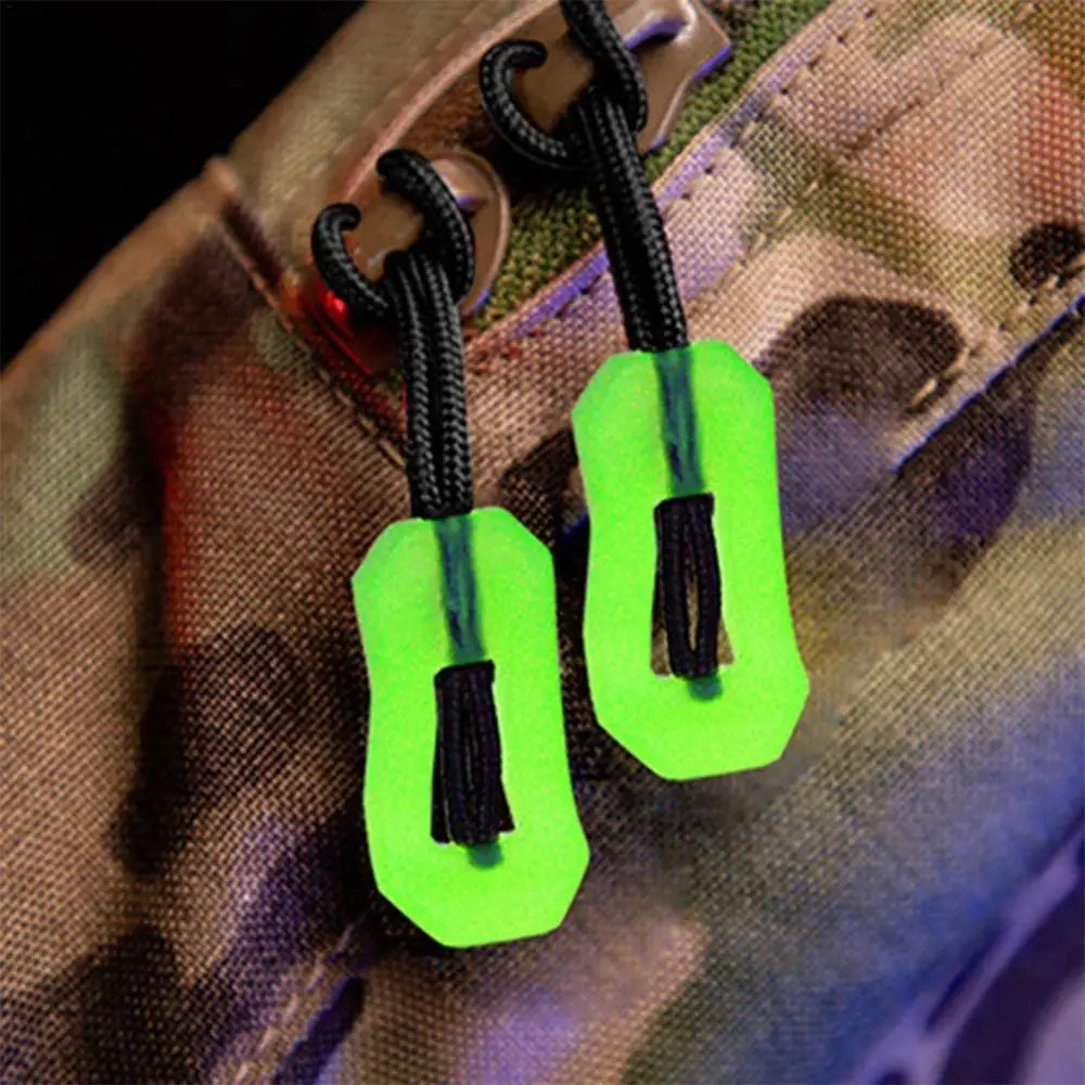 5pcs/set Luminous Zipper Pull Kit Markers Glow In The Dark Night For Coat Jacket Rucksacks Tent Zippers Outdoor