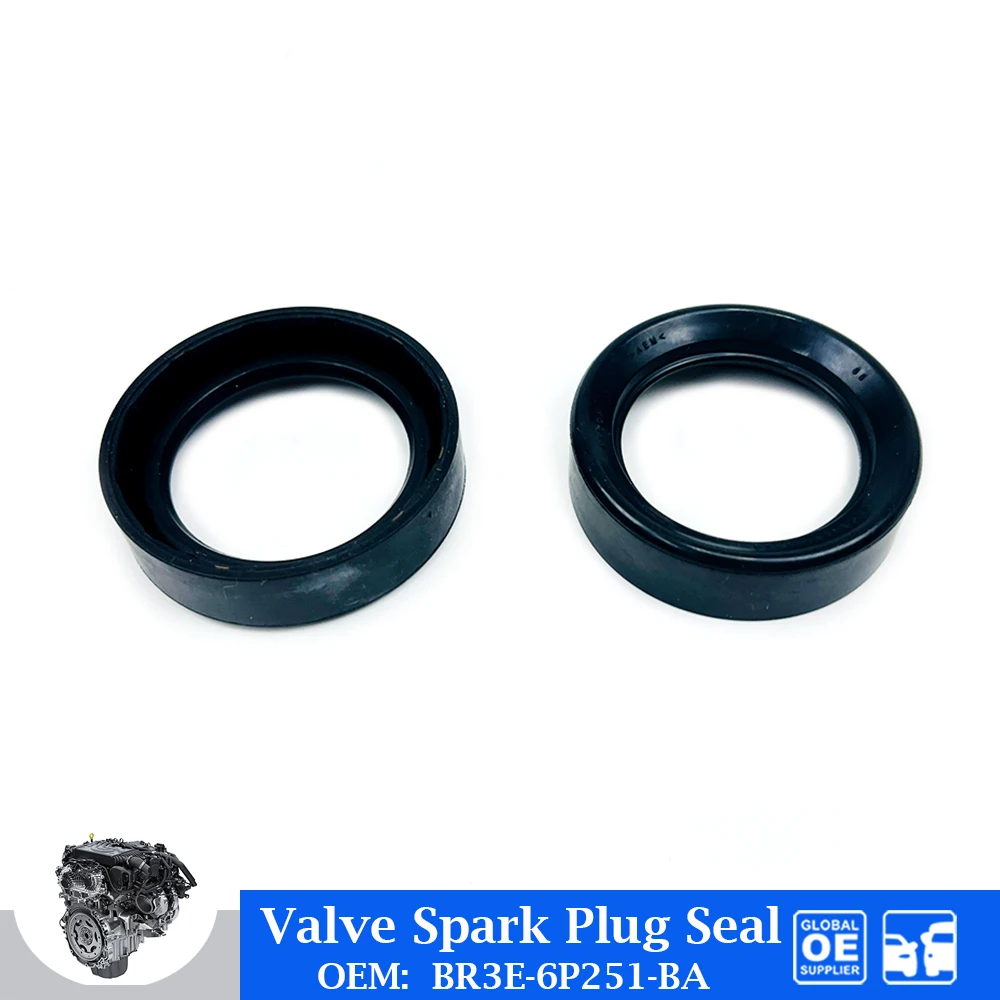 Valve Spark Plug Seal BR3E6P251BA For Ford  Focus Edge 2.0T Mustang 2.3 5.0 Car Accessories BR3E-6P251-BA Sealant Valve Oil Seal