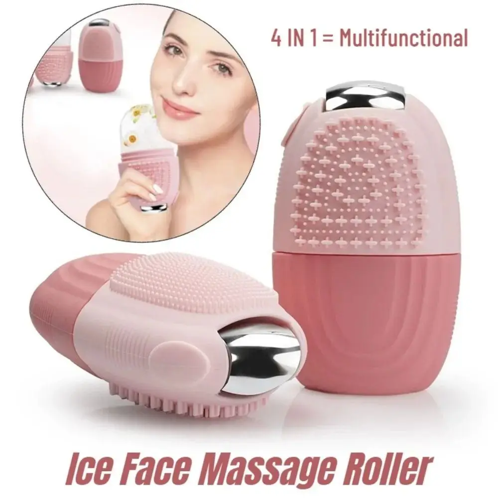 Rolo de gelo de silicone atualizado para rosto beleza ferramentas de cuidados com a pele face lifting massageador facial reutilizável molde de gelo olhos e pescoço
