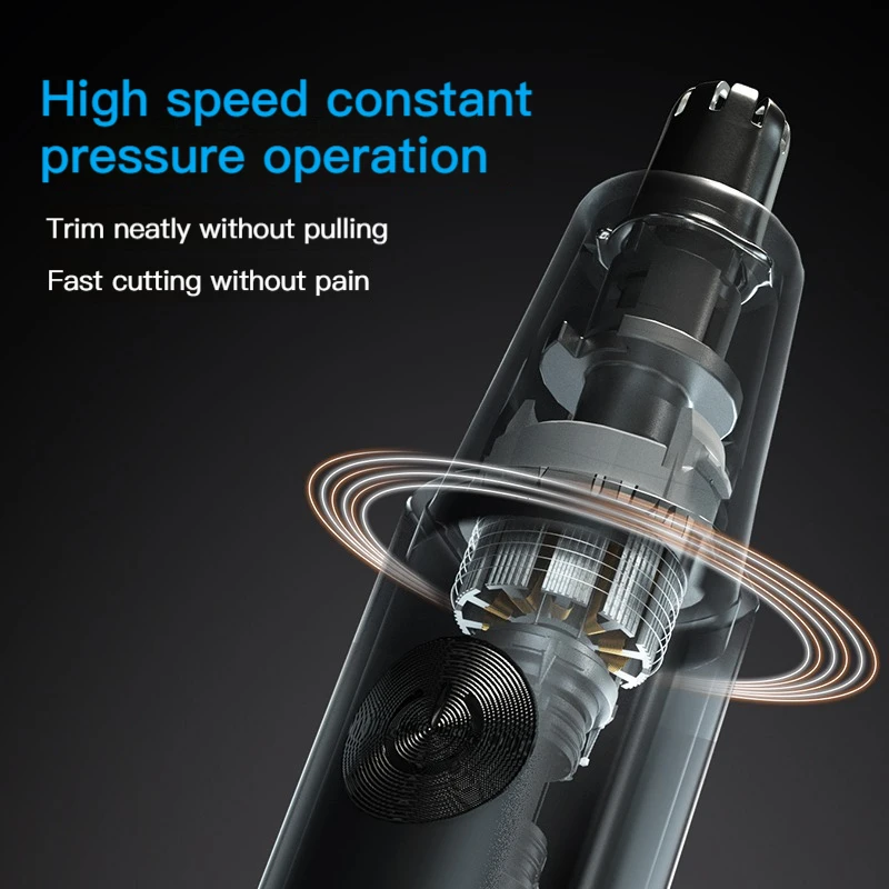 Afeitadora eléctrica recargable para hombres, afeitadora de pelo de nariz, recargable, segura, resistente al agua