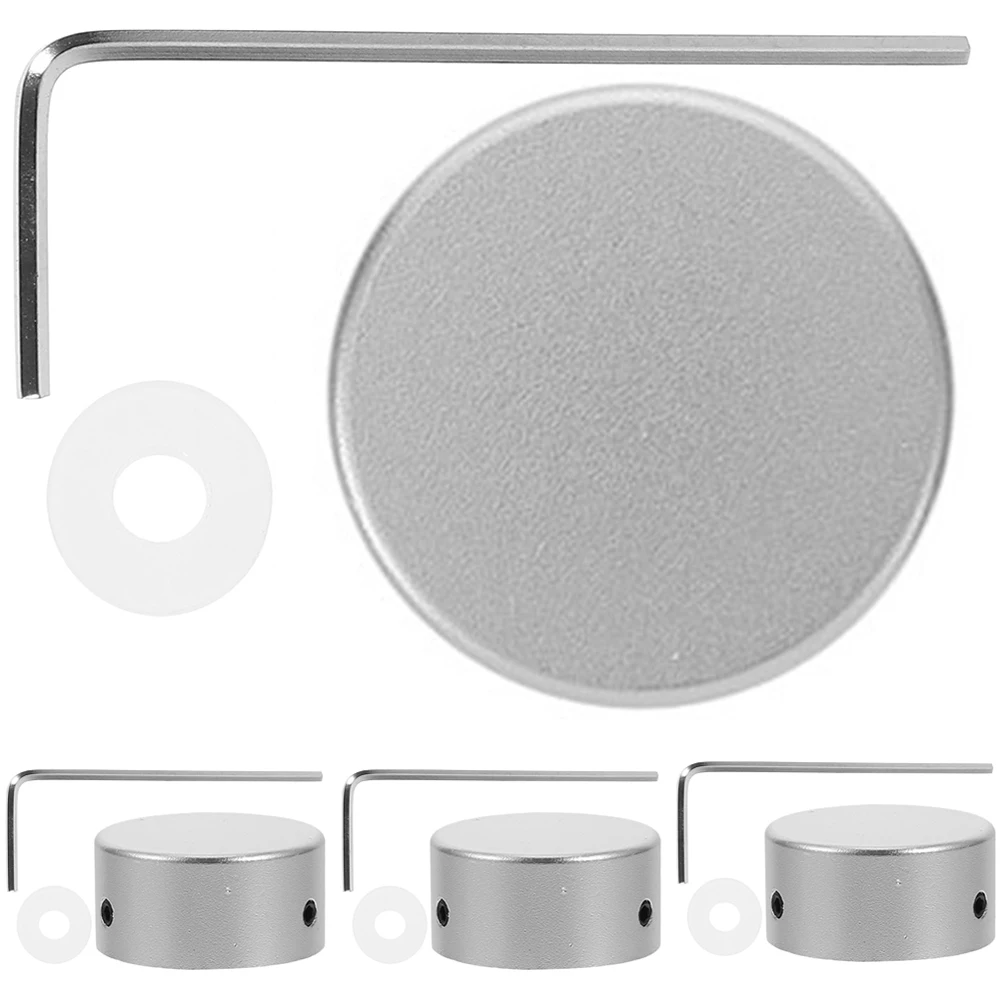 

1 set Silver Metal Guitar Effects Pedal Footswitch Topper Caps Knobs Replacement Parts Wrenches Durable Reusable Compact