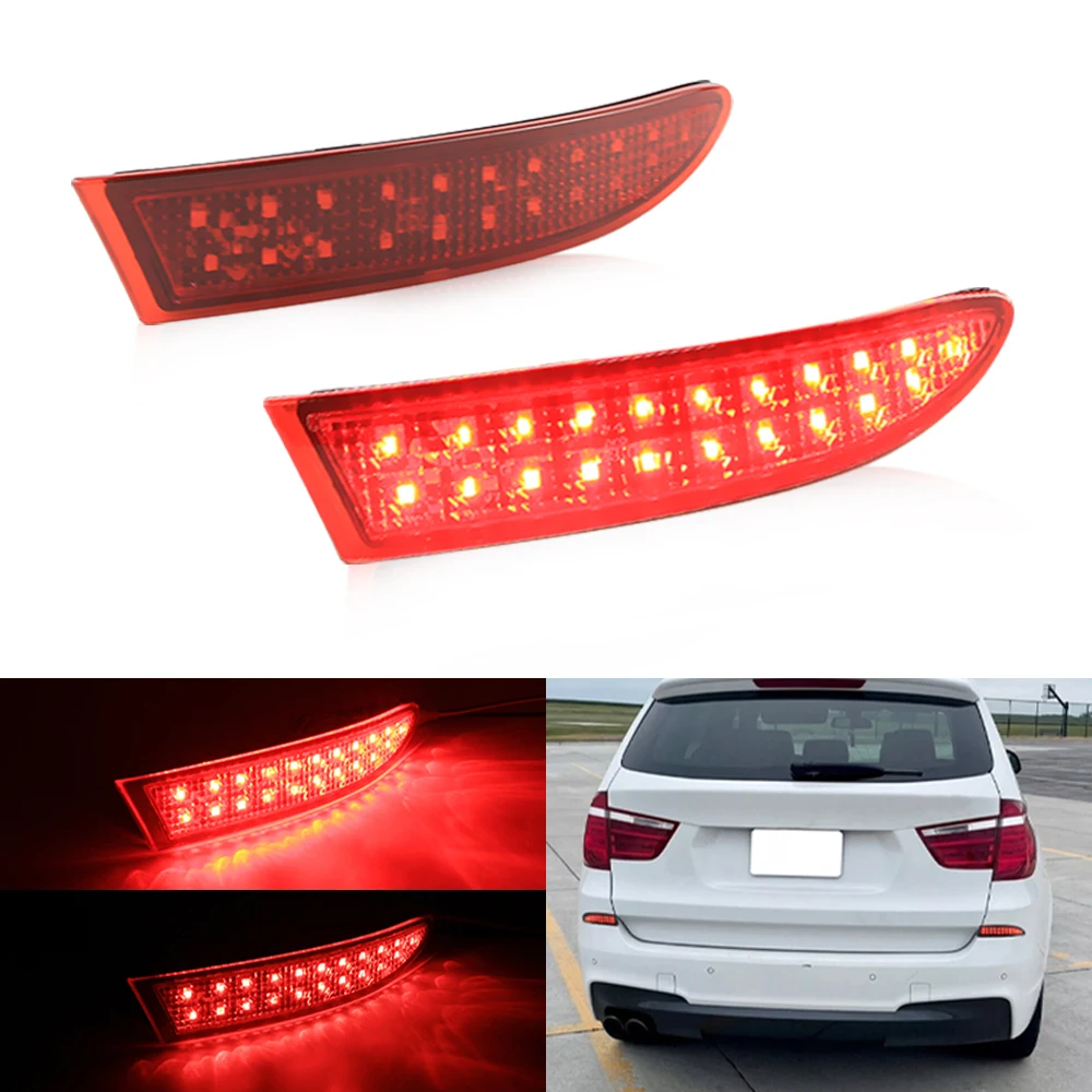 

Led Rear Bumper Reflector 63147217315,63147217316 For BMW F25 X3 Pre-LCI 2010-2014 LCI 15-2017 Car Tail Brake Stop Signal Lights