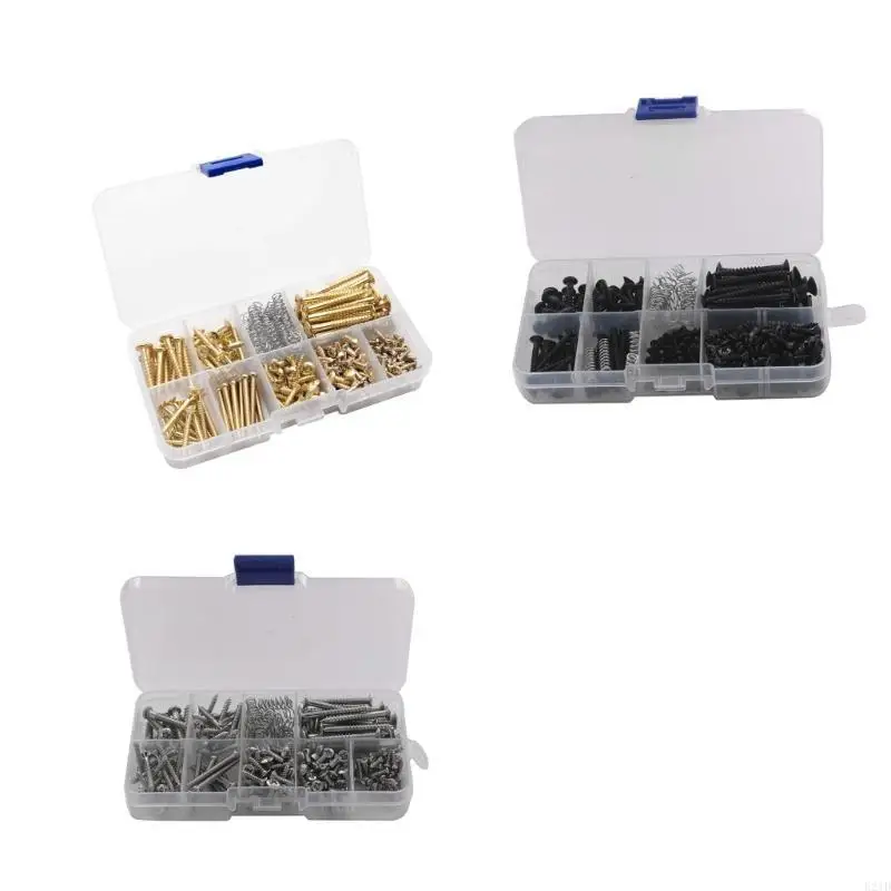 Guitar Screws Assortment Box for Electric Guitar Tuner, Switch, Neck Plate