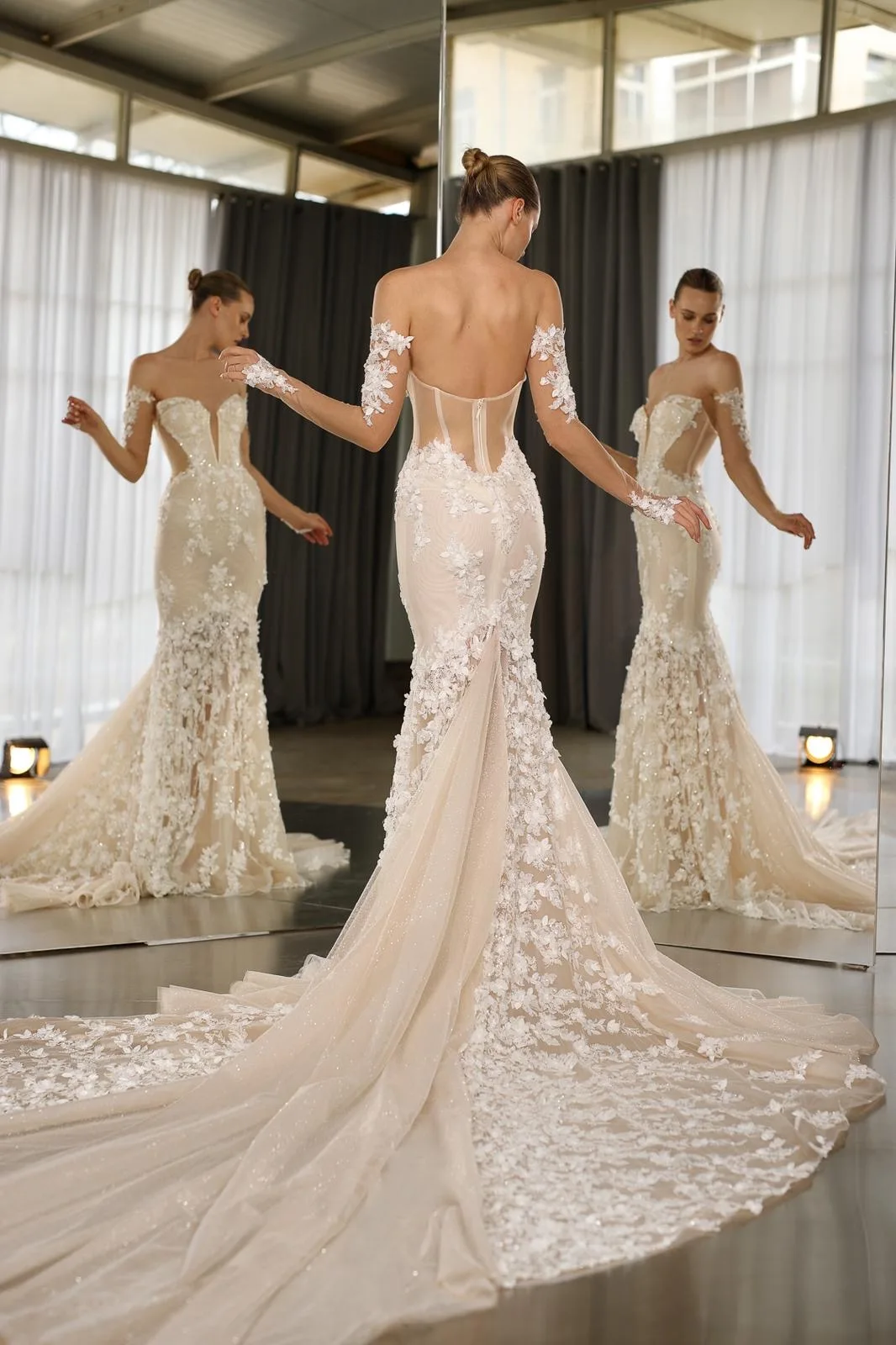 Vestido De Novia Sirena Mangas Desmontables, кружевное свадебное платье Vestidos Alta Costura 2024, Calidad, платья на заказ, роскошные Bodas