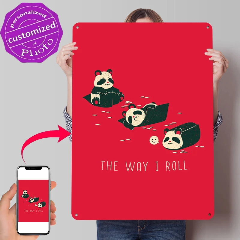 Let’s Sushi Roll Metal Poster Customized Wall Art Retro Vintage Tinplate Signs for Modern Home Decoration Luxury Office Decor