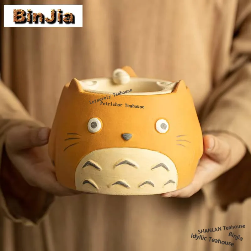 

Милый кот, грубая керамика, чайник для жареного чая, зимний чайник для заваривания вокруг плиты, подогреватель свечей, банка для чая с молоком, боковая ручка, основание горшка