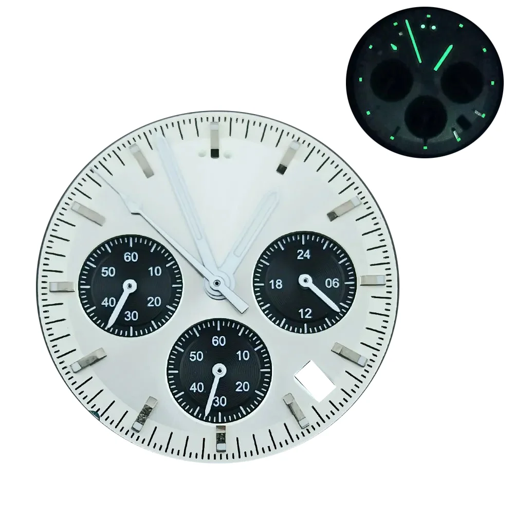 Cadran de montre Krasnoman VK63 avec logo personnalisé, accessoires de montre, cadran lumineux C3, ajustement du mouvement VK63, super vert, 32.5mm