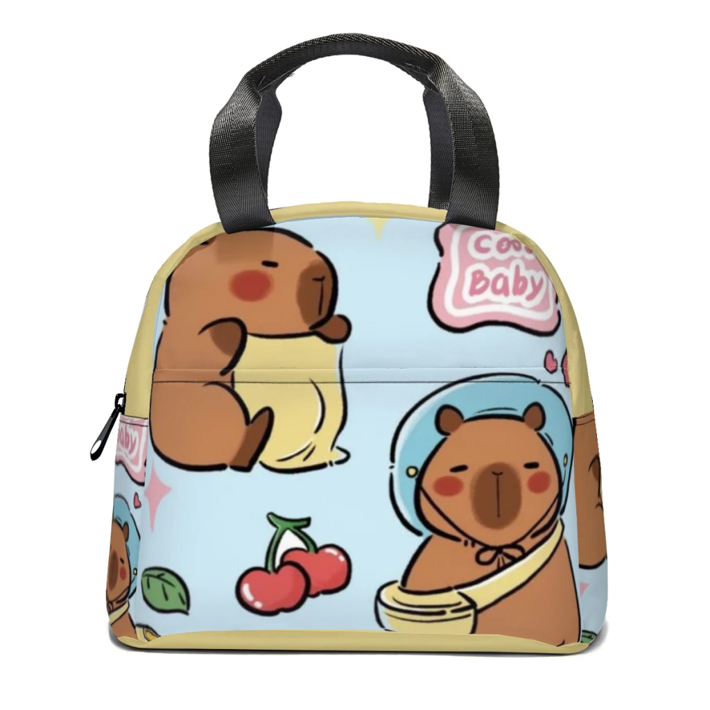 

Cute Capybara Insulated Thermal Cooler Bag Lunch Leak proof Picnic Camping Bags Outdoor Cooler Box beach Portable