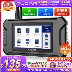 MUCAR 자동차 진단 도구, CS6 CS5 CS4 OBD2 스캐너, 자동 진단 도구, 코드 리더, 6 시스템, 7 리셋 무료