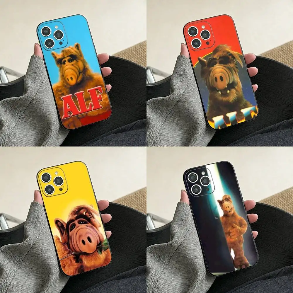 F-Family C-Comedy TV Series ALF Phone Case For iPhone 17, 16,15,14,13,12,11 Plus,Pro Max, Others Soft Black Cover
