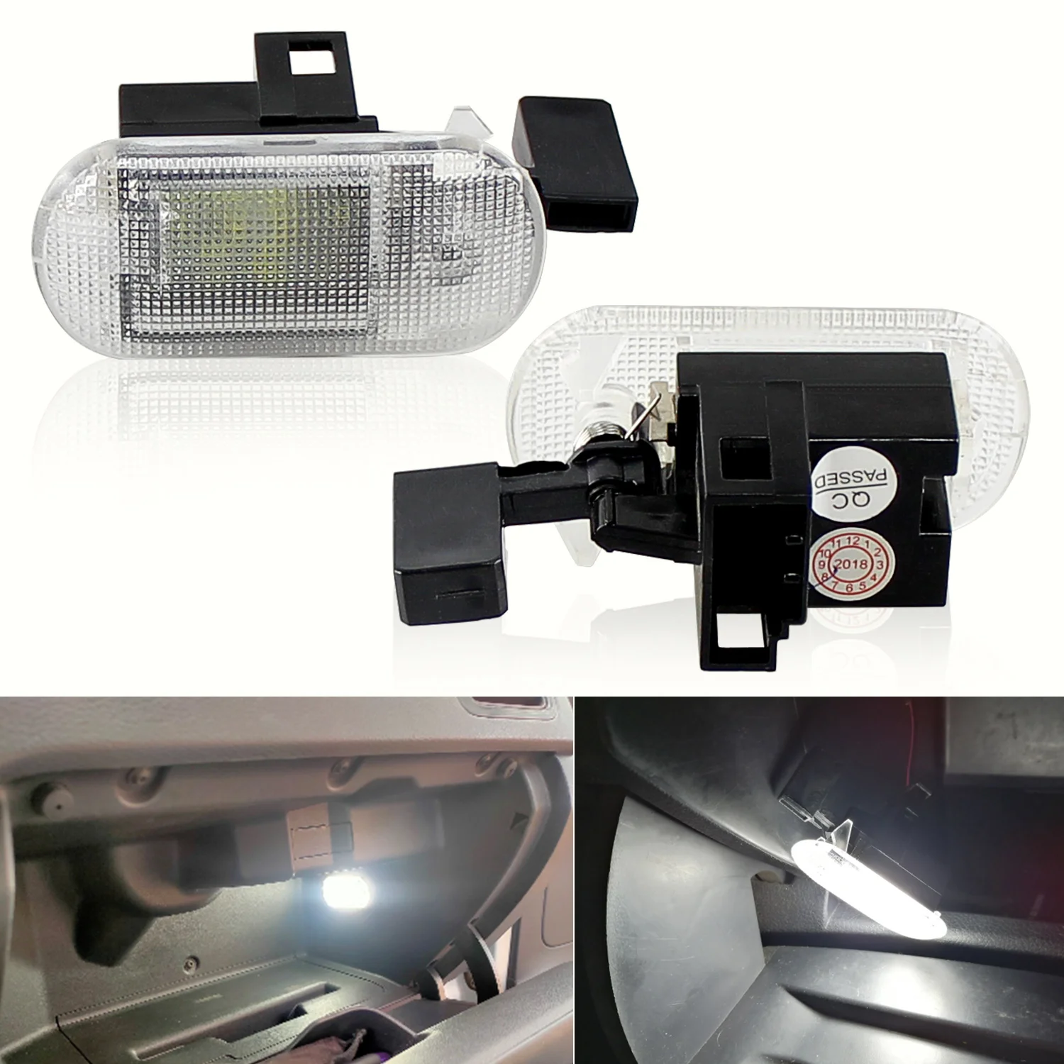 1/2PCS Car Glove Box Lamps Storage LED Compartment Lights for VW Golf Mk4 Bora Touran Toua-reg Caddy Skoda Fabia Octavia Superb