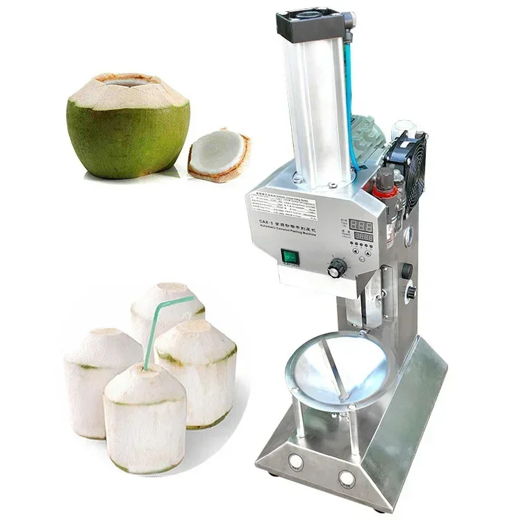 Stainless steel green coconut shelling machine/green fresh young coconut cutter machine/coconut machine peeling