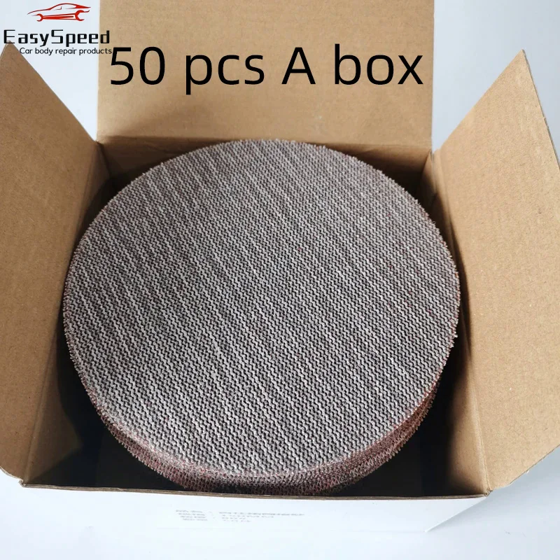 6 Inch 150mm Dry Mesh Sand Car Atomic Ash Putty Polishing Round Self-adhesive Flocking Suitable For MIRKA Pneumatic Sandpaper