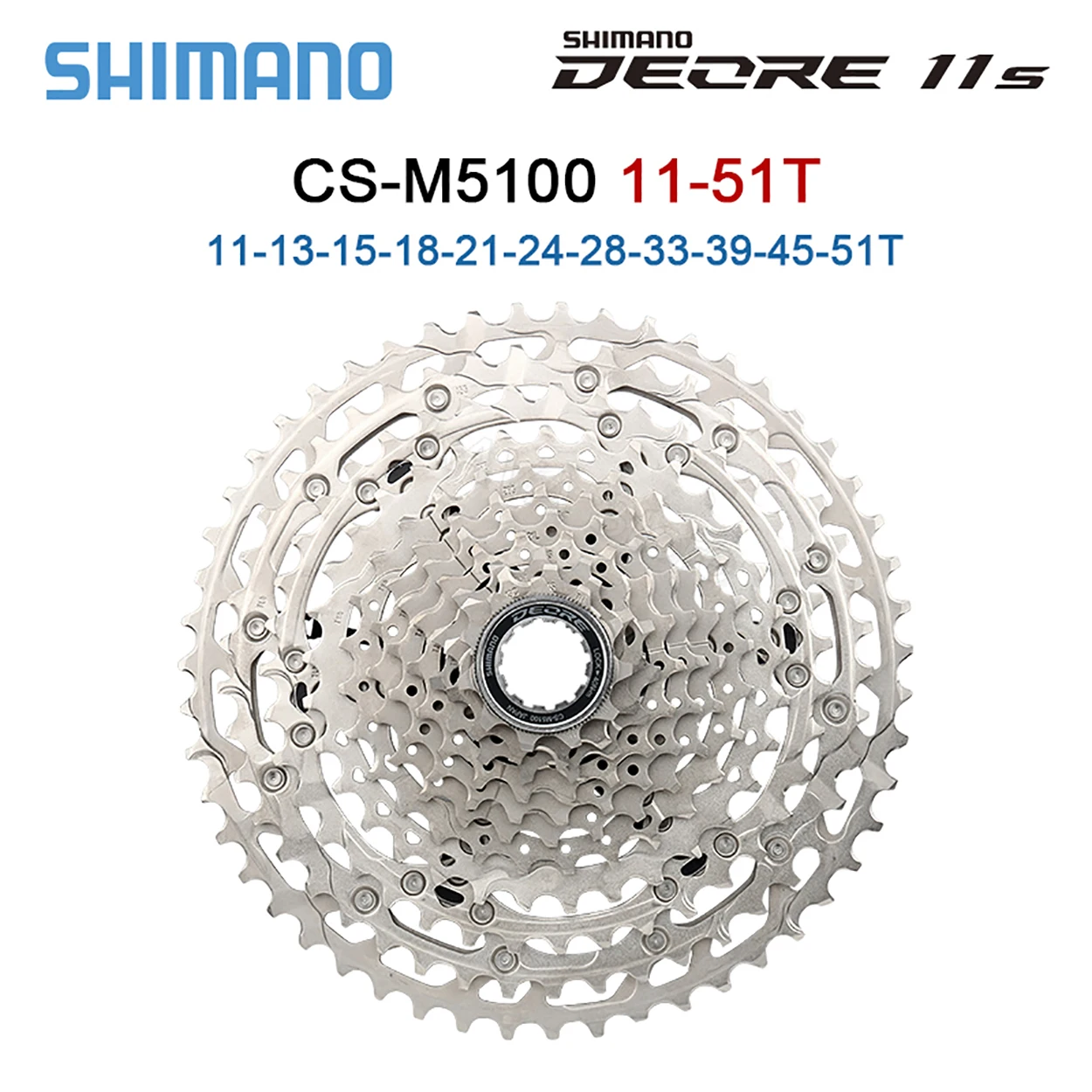 Shimano Deore M5100 MTB 11S Cassette 51T 42T 11 Speed Sprocket 11V K7 Mountain Bike Freewheel Bicycle Parts