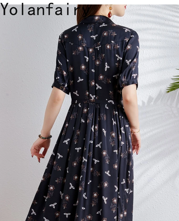 YOLANFAIRY 91% หม่อนผ้าไหมชุดชายหาดผู้หญิงสบายๆสแควร์ฤดูร้อนชุดผู้หญิง 2025 ผิววันหยุดชุด