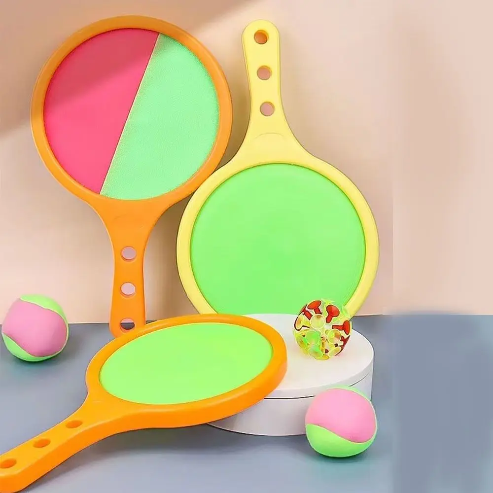 

Disc Paddle Toss and Catch Ball Set Fun Design 2 Balls Suction Cup Ball Target Sensing Training Adhesive Ball Throwing Toy Ball