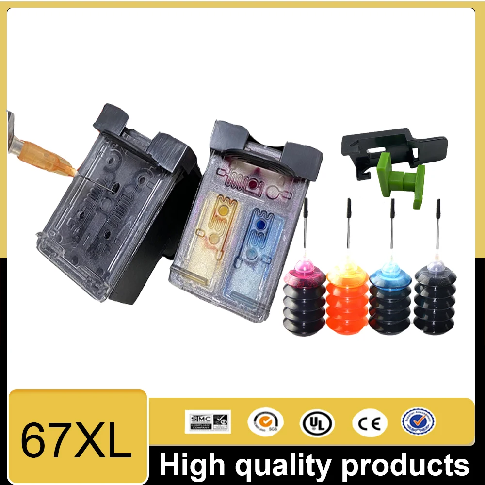 

Чернильные картриджи Vilaxh 67XL, замена для HP 67 67XL, для принтеров HP DeskJet 2700, 2700e, 2755e, 2755, 4155e, 4155