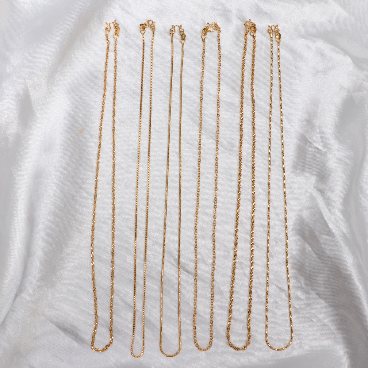 

6 Pcs Choker Necklaces for Woman Golden Metal Chain Jewelry Making Women Fashion Miss
