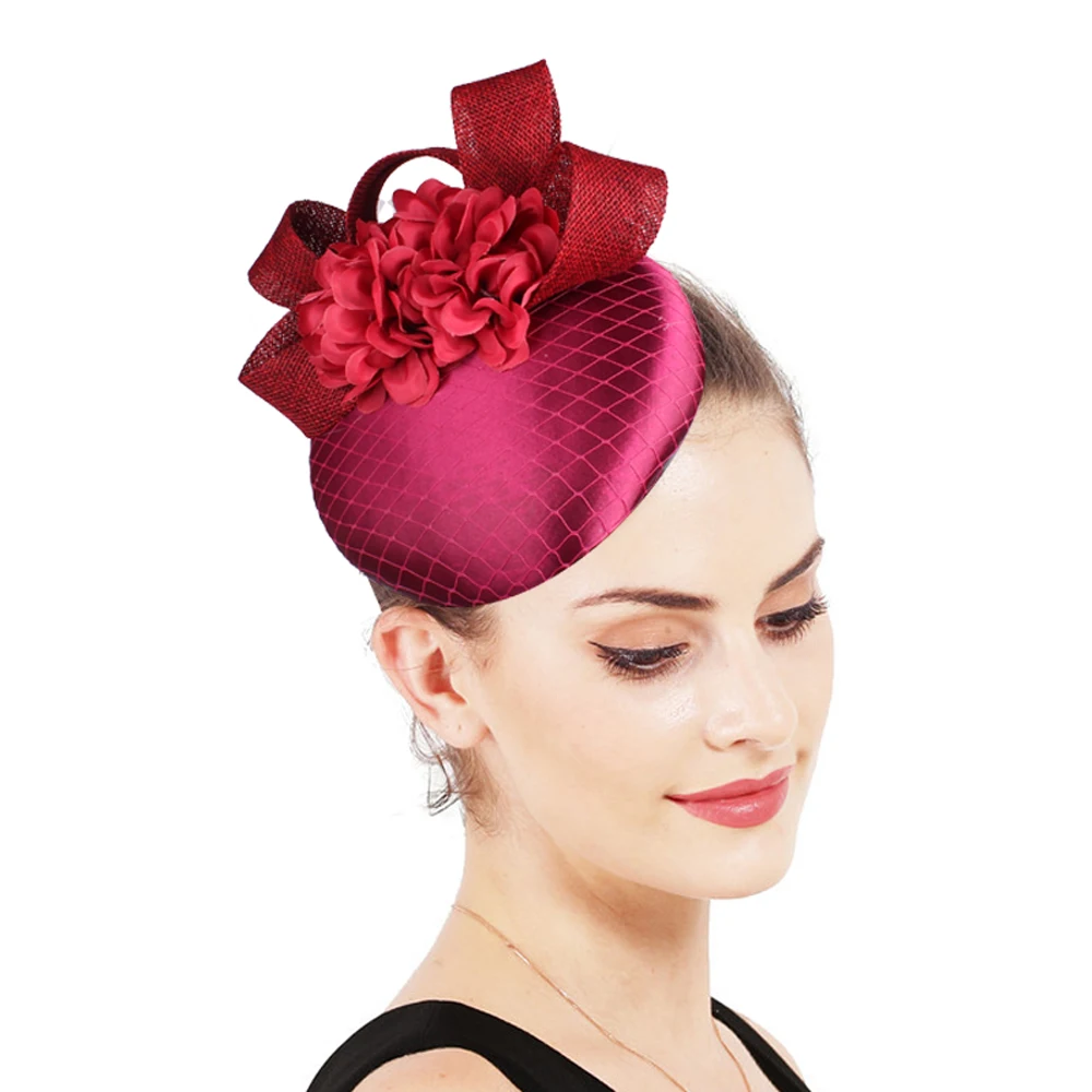 

Women Formal Occasion Fascinator Hat Hairpin Bride New Show Headpiece With Hair Clip Nice Mesh Millinery Caps Headbands Ladies