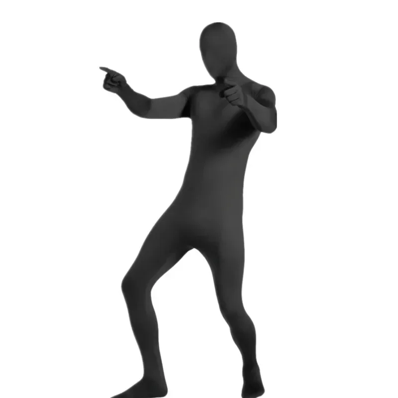 Collants à capuche pour enfants et adultes, haute élasticité, vert, Performance sur scene, Fermetureimuilair, Costum