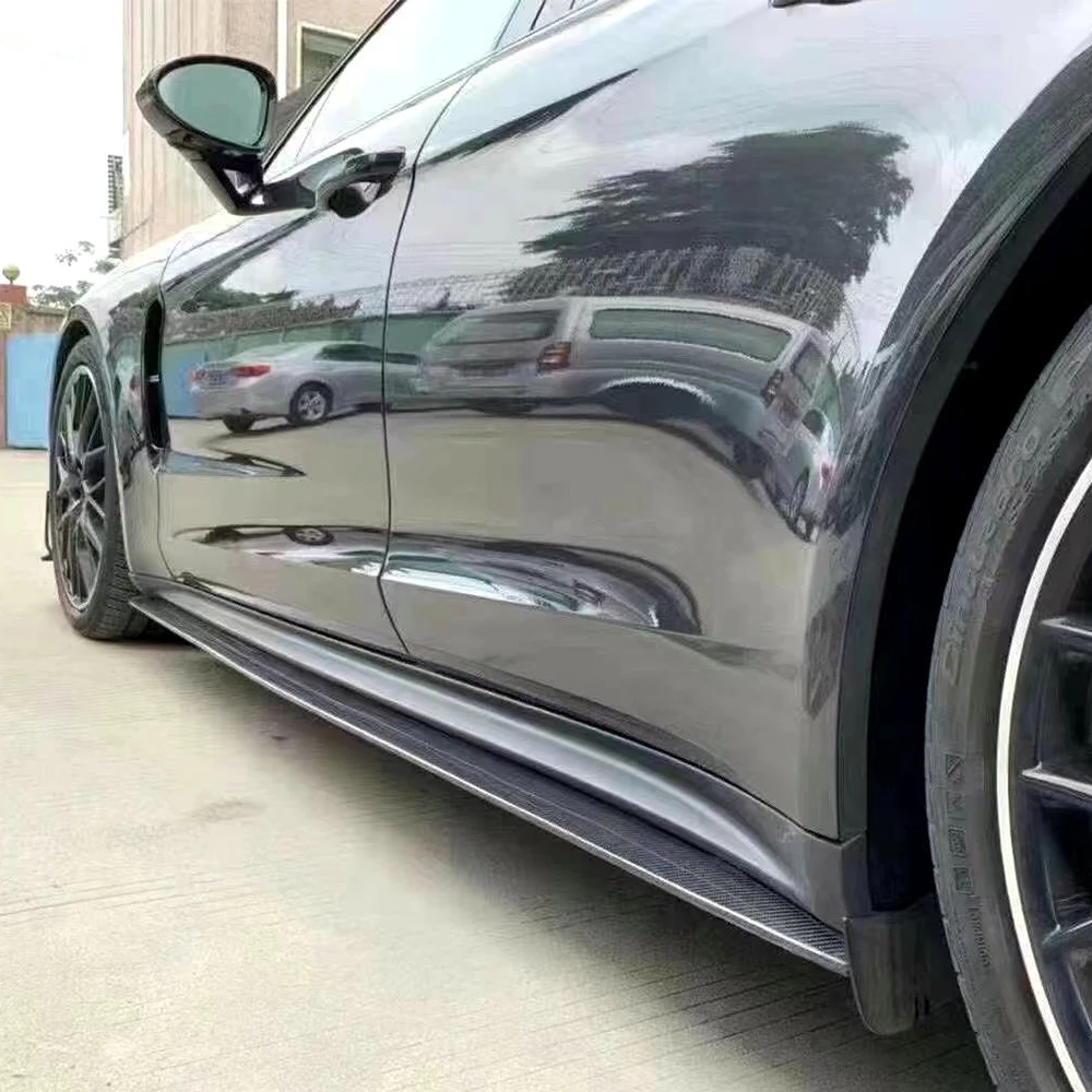 Koolstofvezel Bodykit Voorbumper Kin Lip Side Extension Rok Diffuser Splitter voor Porsche Panamera 971 2017-2019