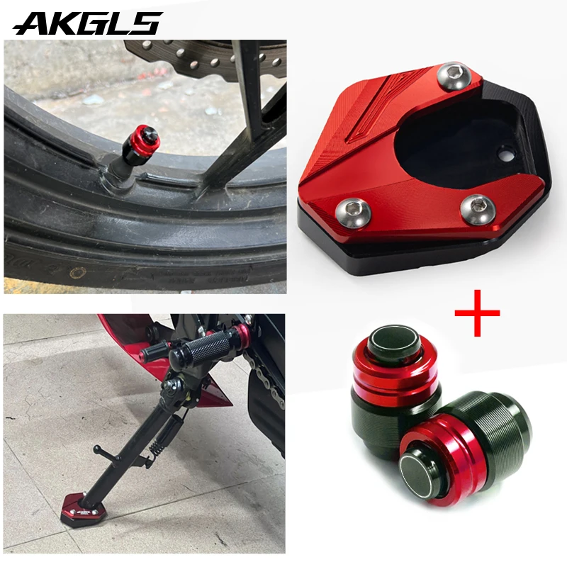 

For HONDA CBR 650R CBR650F CBR500R 2013-2022 2023 Motorcycle Tire Valve Cap Kickstand Foot Enlarger Side Stand Extension CBR650R