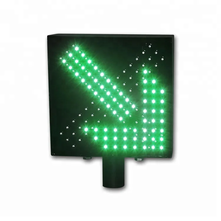 270mm red cross green light stop go LED traffic light