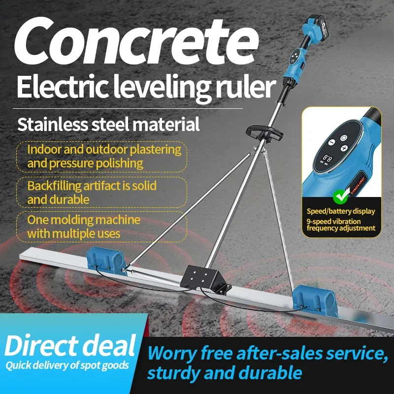 Best Price Lithium Vibrating Concrete Screed Ruler Power Display Electric Screed Concrete Level Vibrator