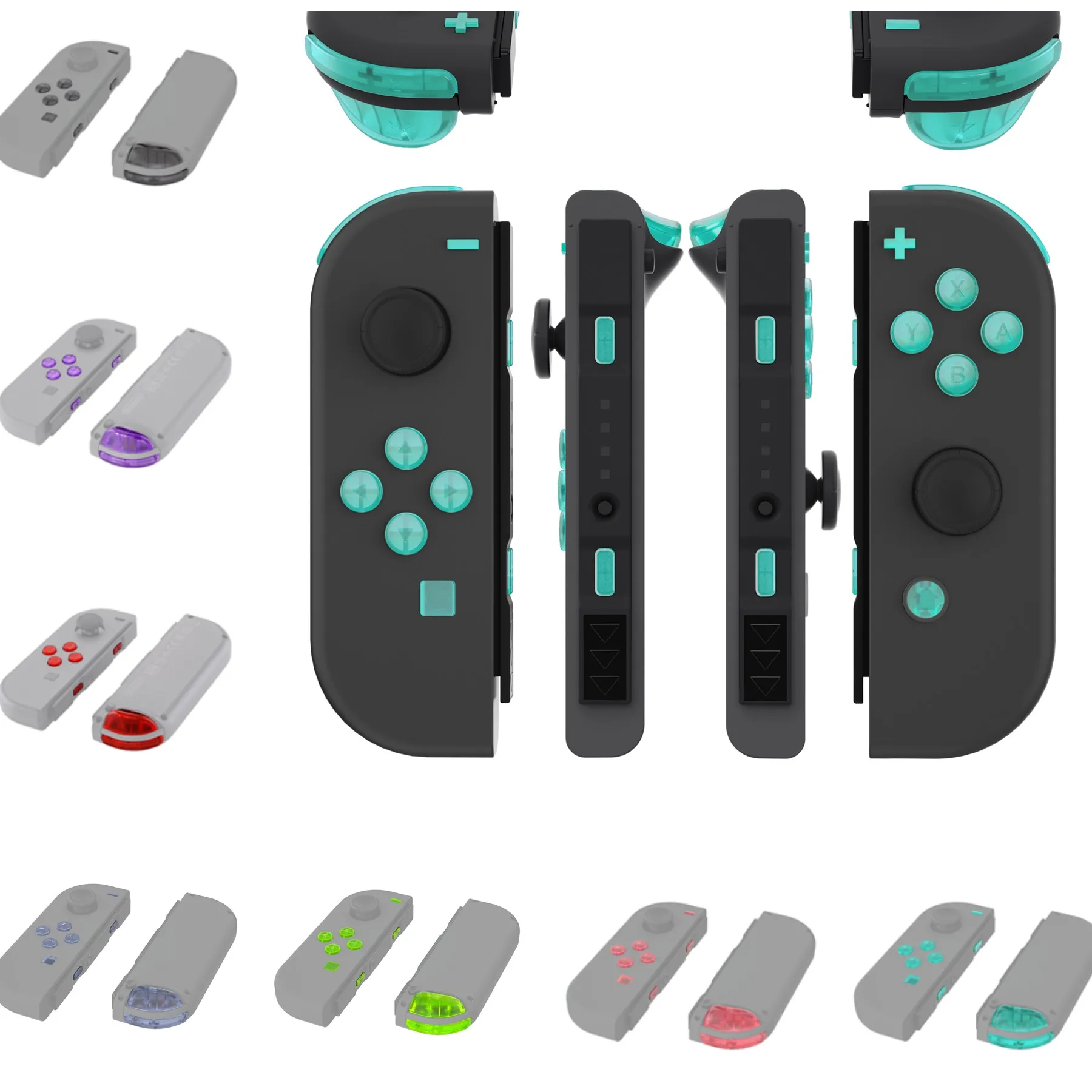 Extremerace Clear ABXY Direction klawisze SR SL L R ZR ZL wyzwalają pełny zestaw przycisków z narzędziami do Nintendo Switch JoyCon i Ored